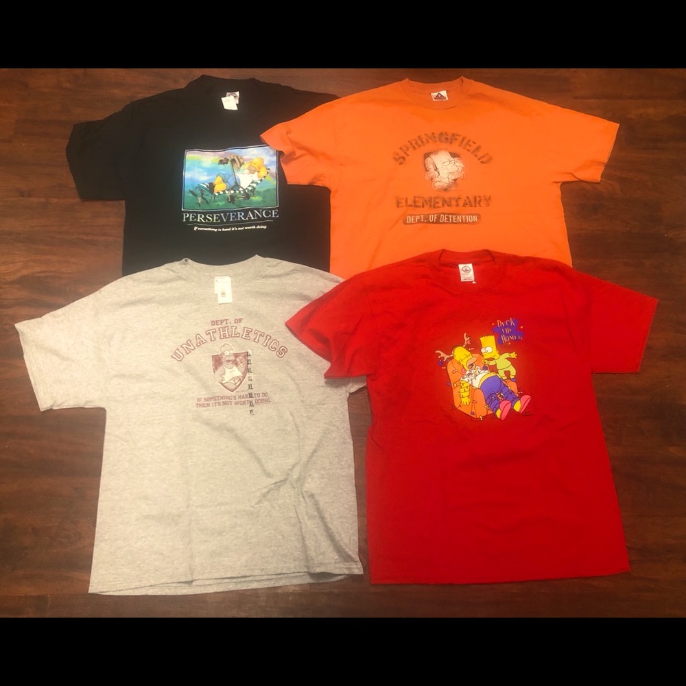 The Simpsons Vintage L XL 03-04 shirt bundle